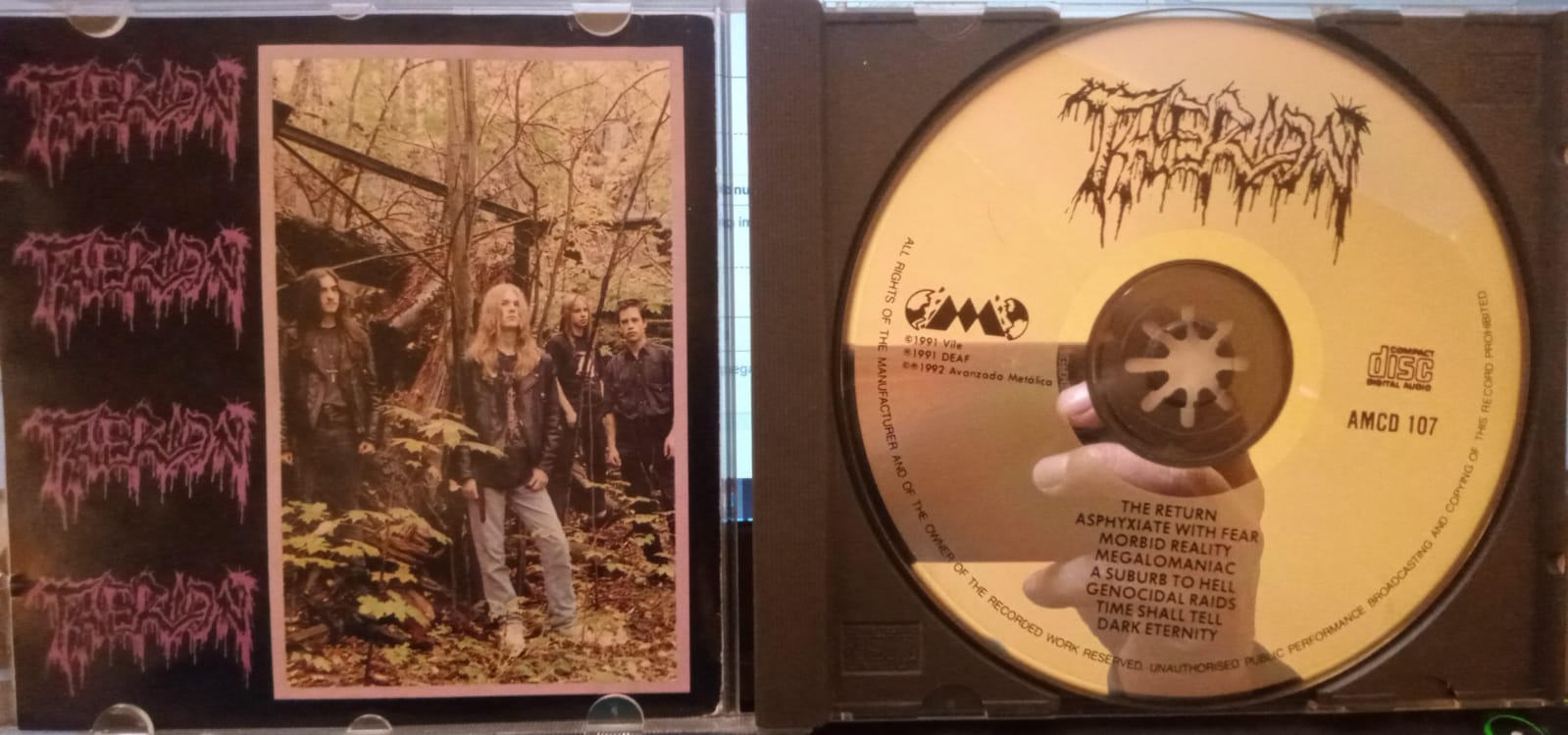 Therion – Of Darkness. CD. 1992 nacional. tienda de discos en méxico formato muerto