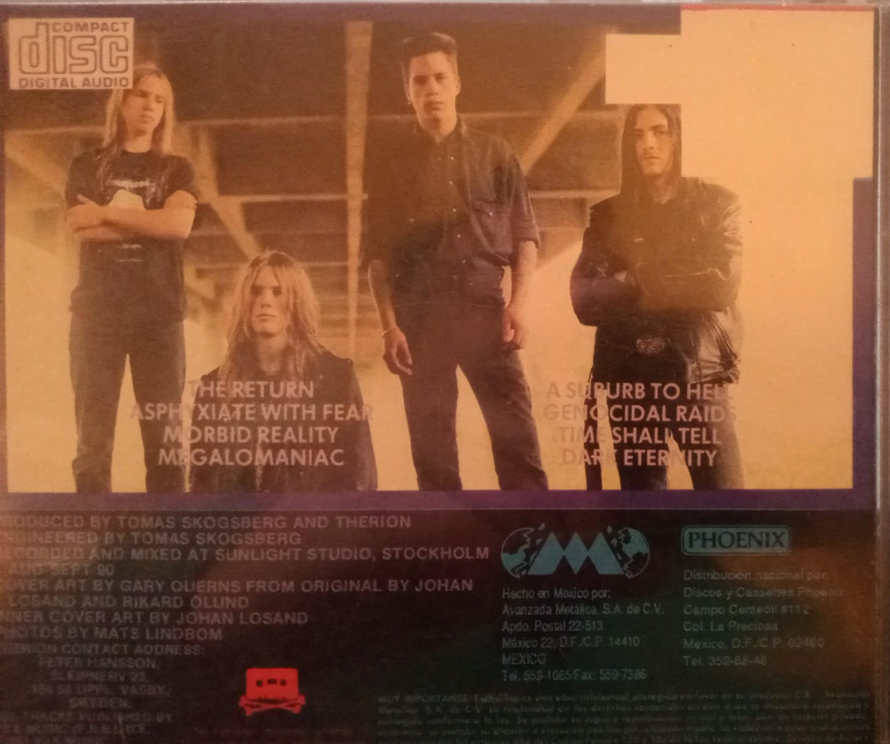 Therion – Of Darkness. CD. 1992 nacional. tienda de discos en méxico formato muerto