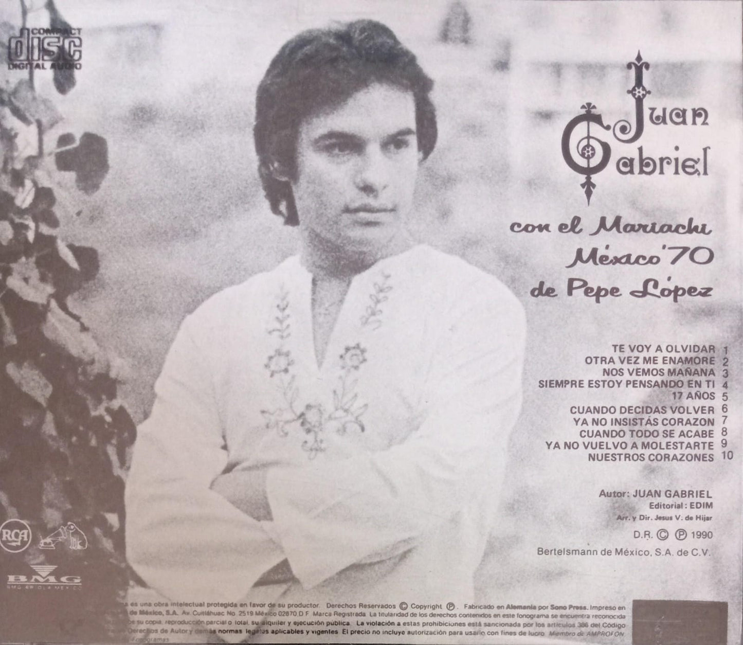 Juan Gabriel Con El Mariachi México '70 De Pepe López – Con Mariachi Vol. II. Cd. tienda de discos en méxico formato muerto