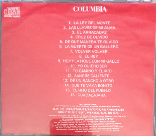 Vicente Fernández – El Número Uno. Cd. tienda de discos en méxico formato muerto