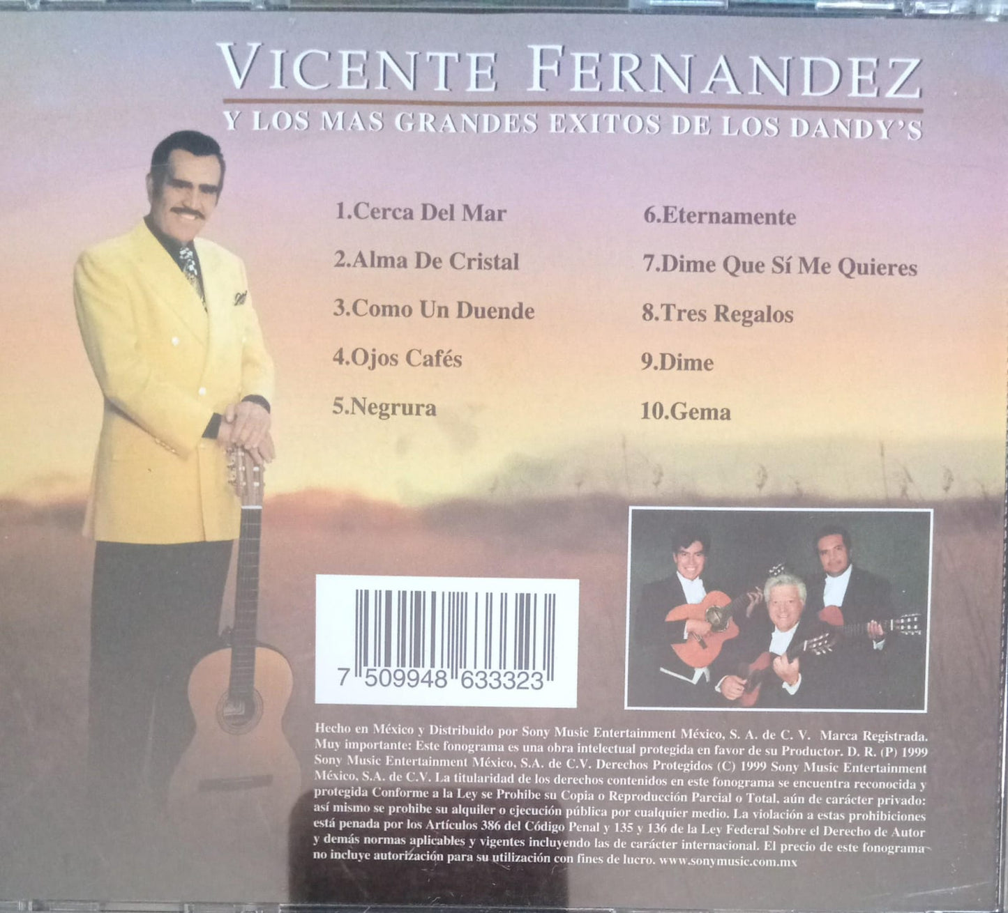 Vicente Fernandez – Y Los Mas Grandes Exitos De Los Dandy´s. CD. tienda de discos en méxico formato muerto