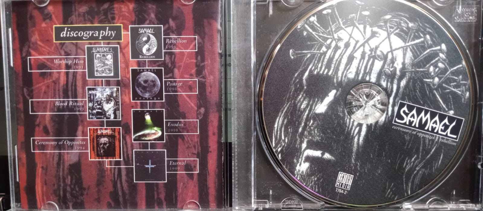 Samael – Ceremony Of Opposites / Rebellion. Cd. tienda de discos en méxico formato muerto