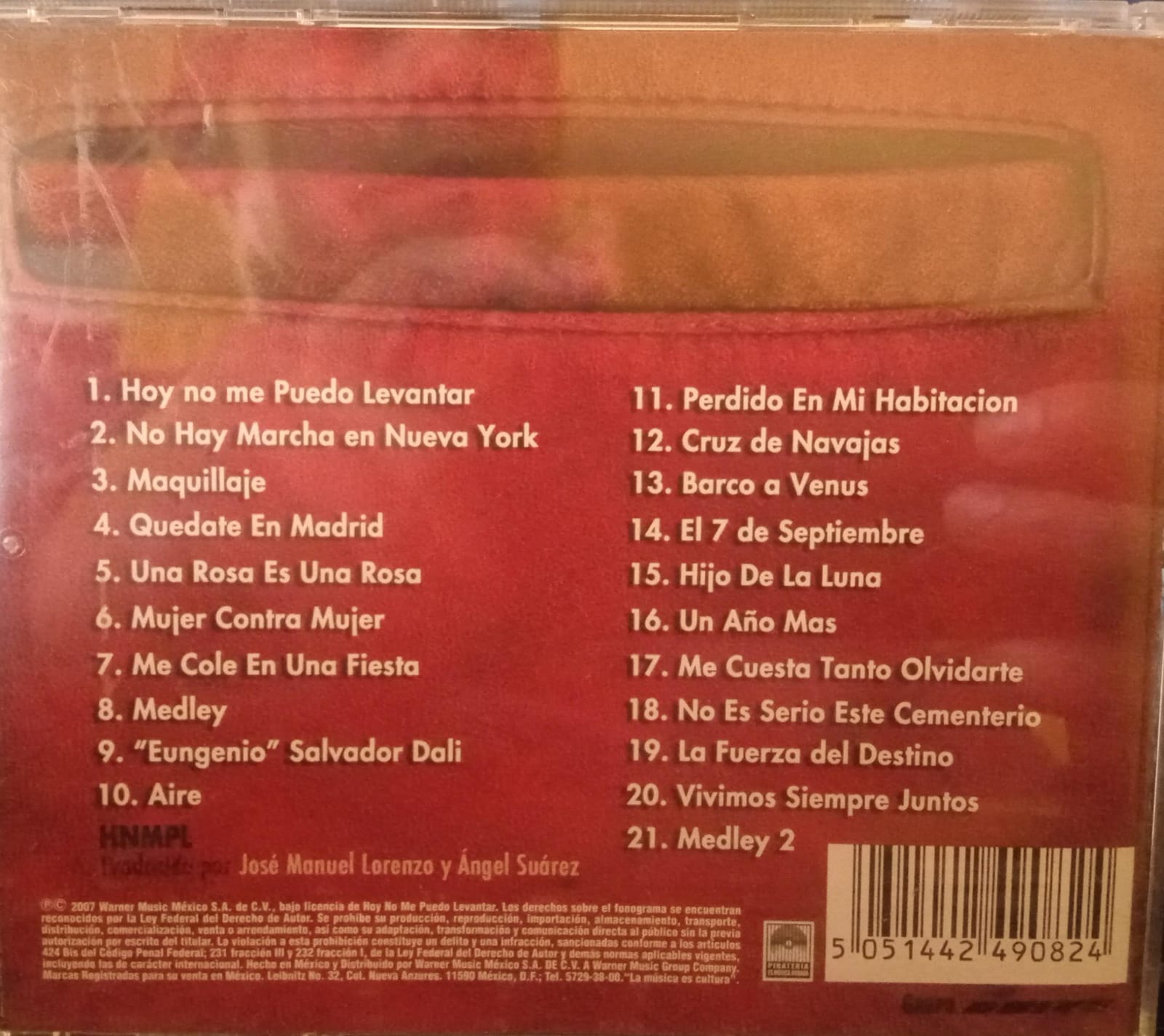 Nacho Cano – Hoy No Me Puedo Levantar México. CD. Mecano. tienda de discos en méxico formato muerto
