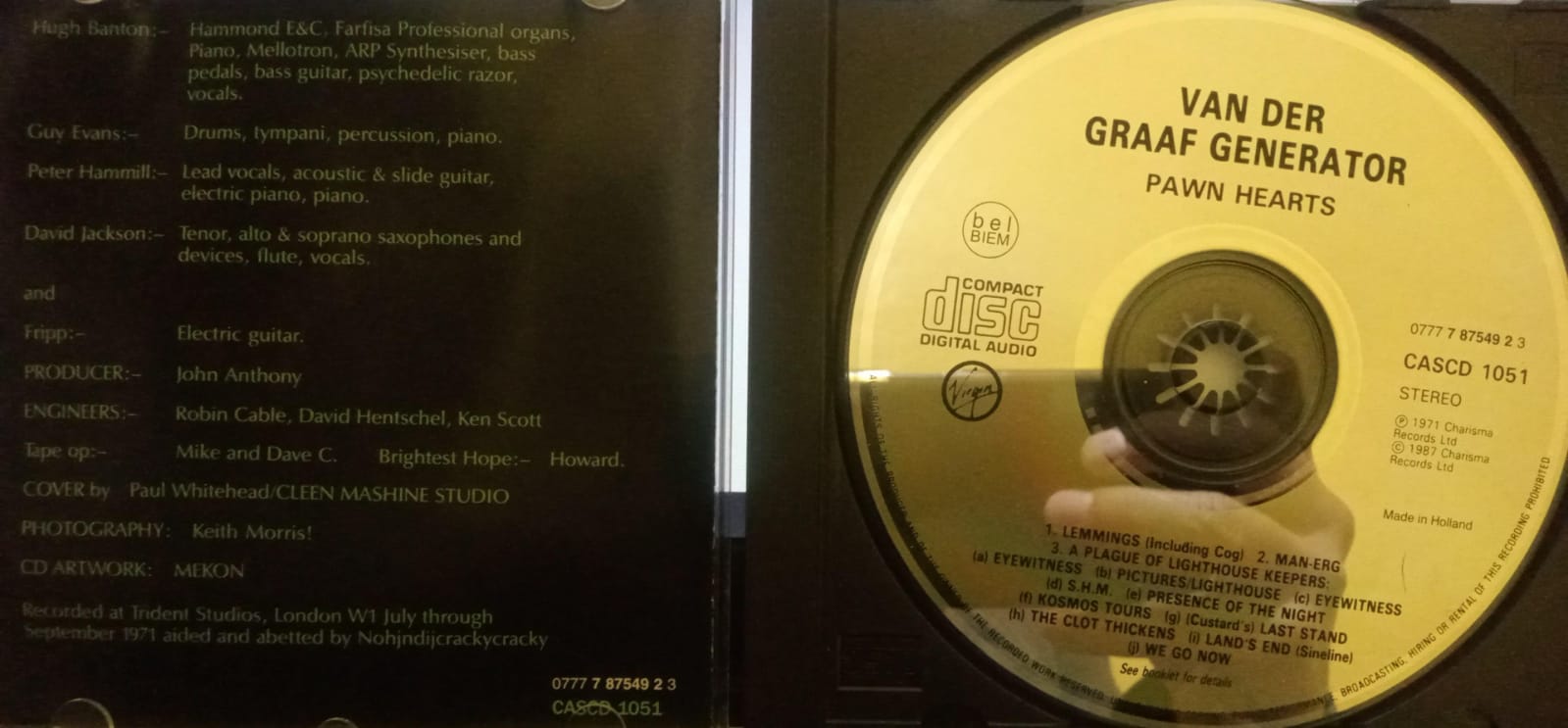 VAN DER GRAAF GENERATOR – Pawn Hearts. Cd. tienda de discos en méxico formato muerto