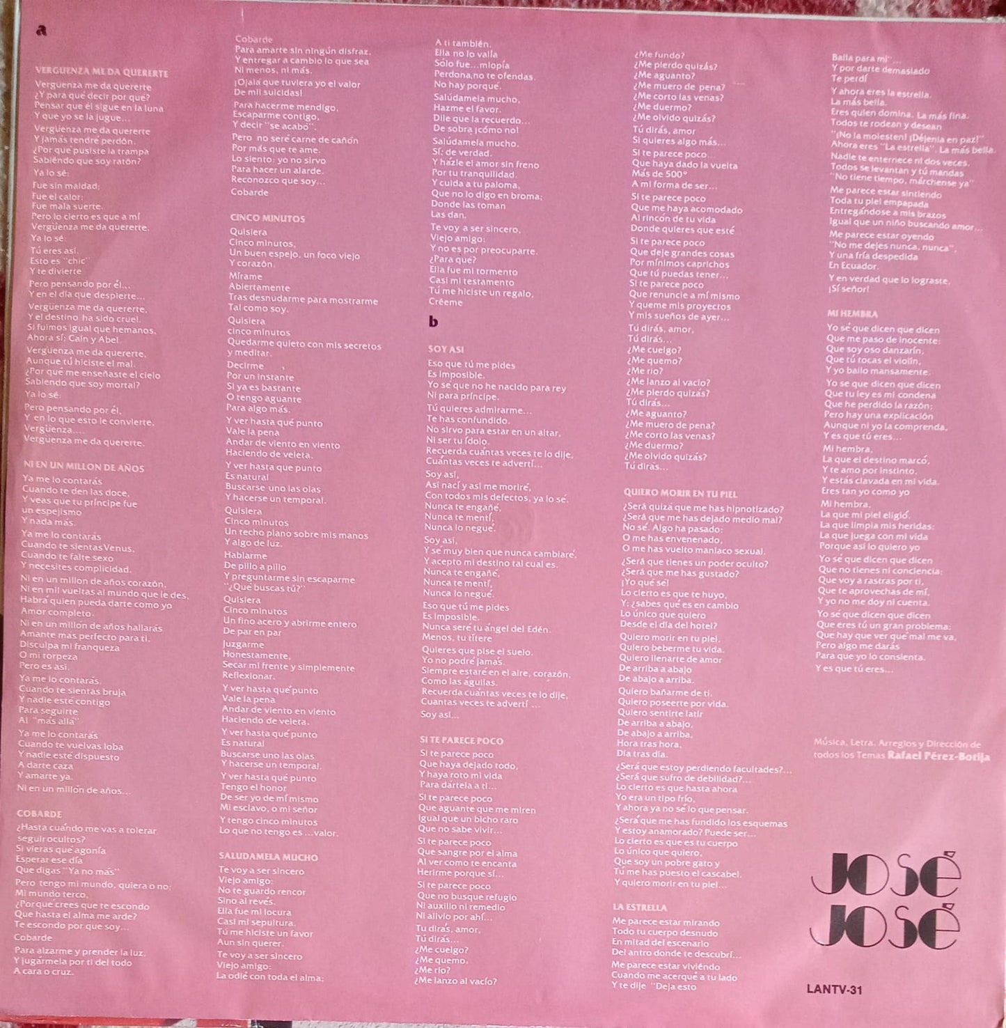 José José – Soy Así. Vinilo. tienda de discos en méxico formato muerto