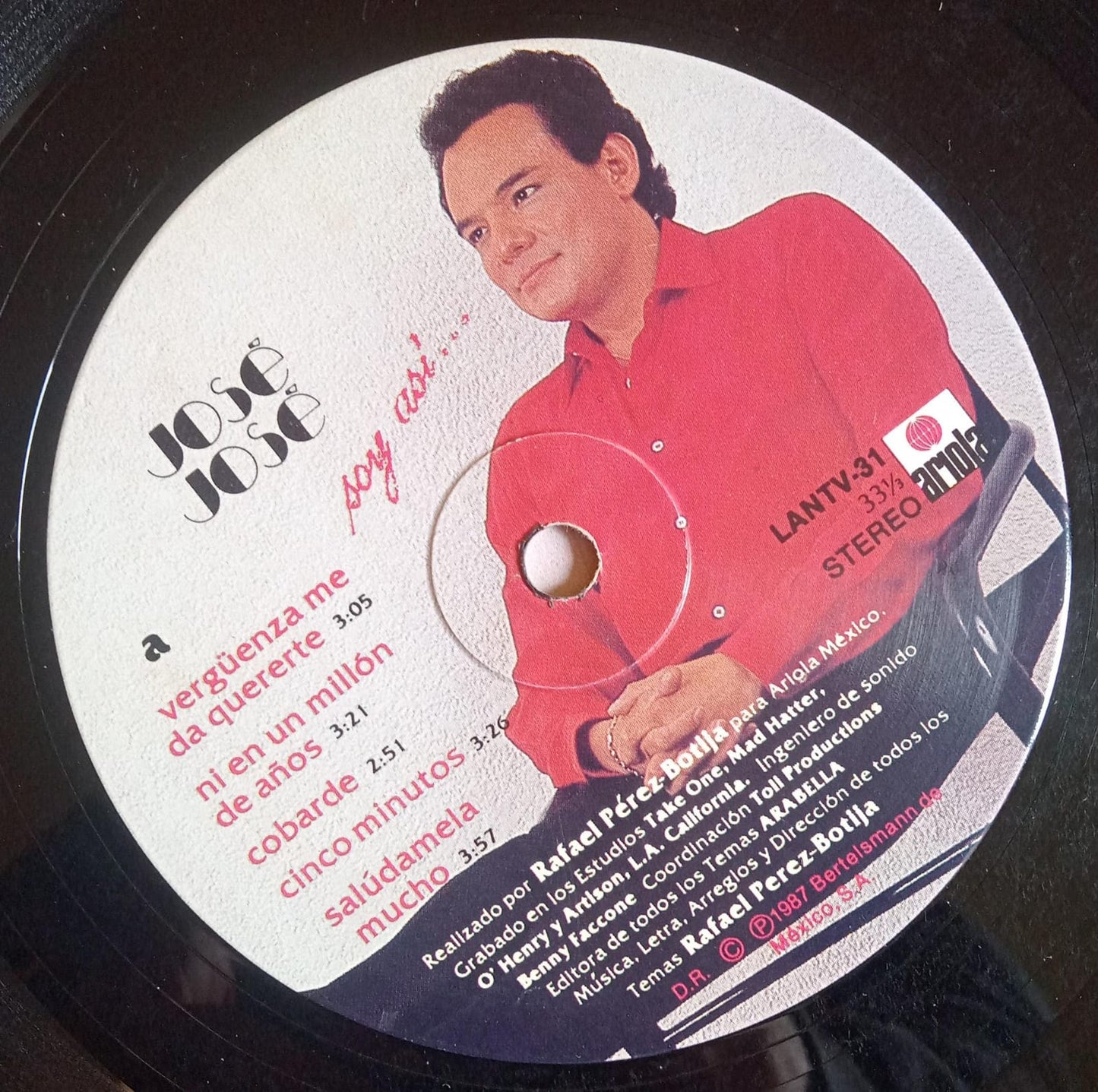 José José – Soy Así. Vinilo.