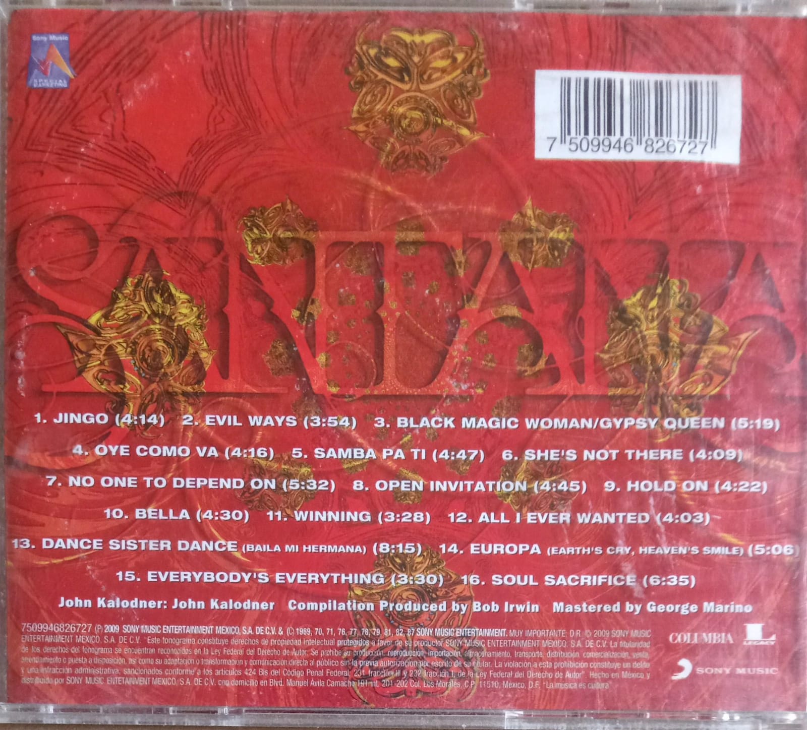 Santana – The Best Of Santana. Cd en buen estado. tienda de discos en méxico formato muerto