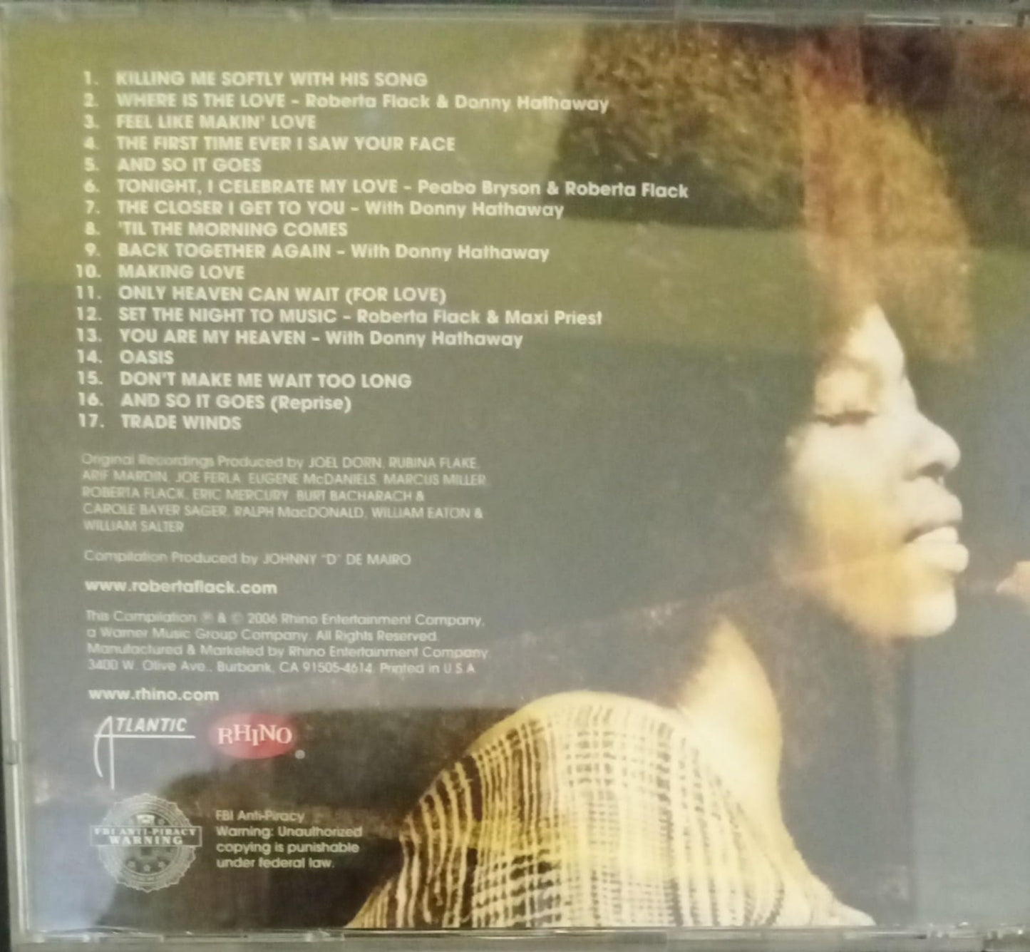 Roberta Flack – The Very Best Of Roberta Flack. Cd en buen estado.