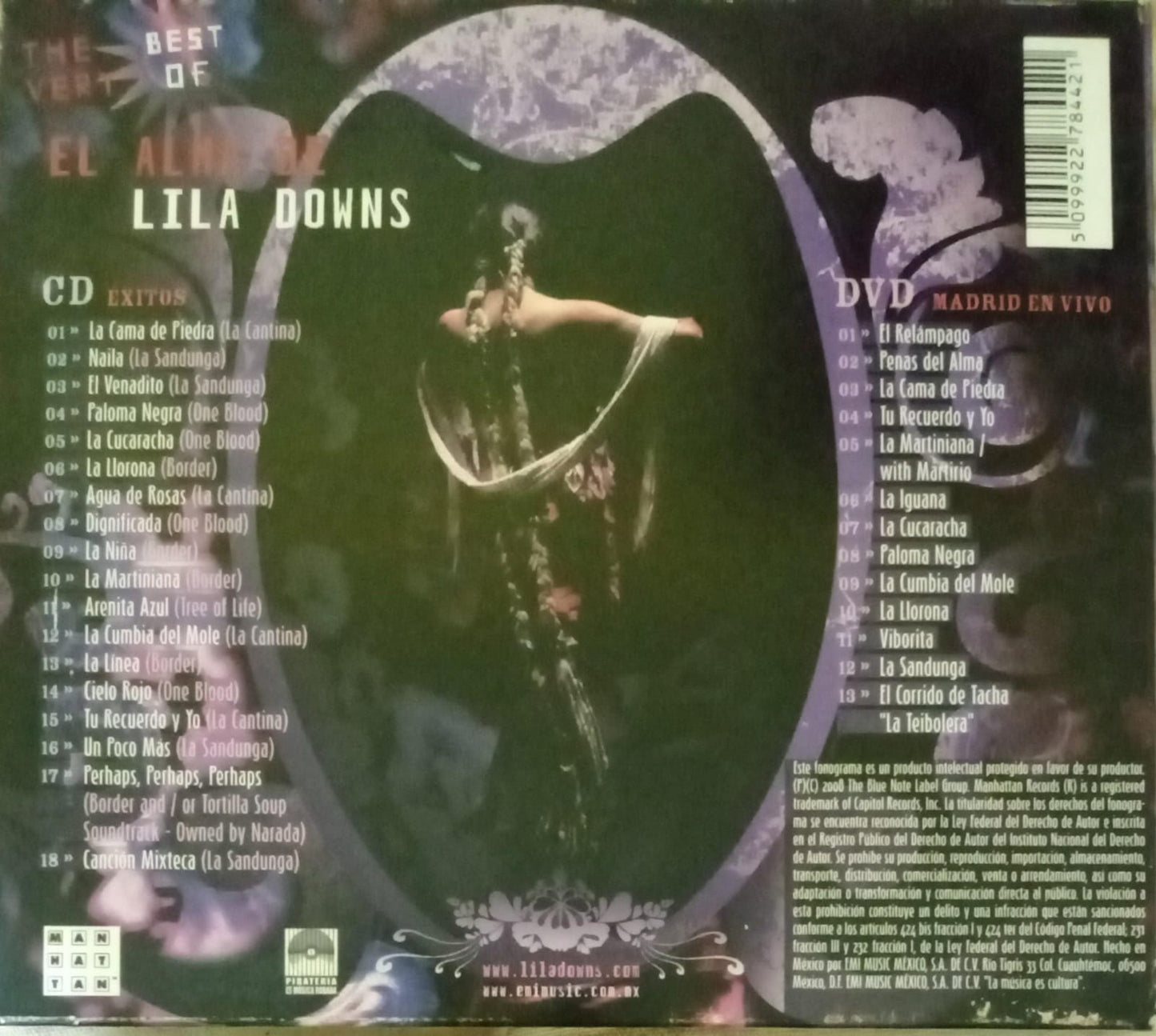 Lila Downs – The Very Best Of El Alma De Lila Downs. Cd y DVD en buen estado.