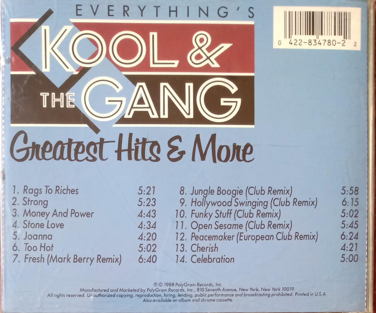 Kool & The Gang – Everything's Kool & The Gang - Greatest Hits & More. Cd en buen estado.