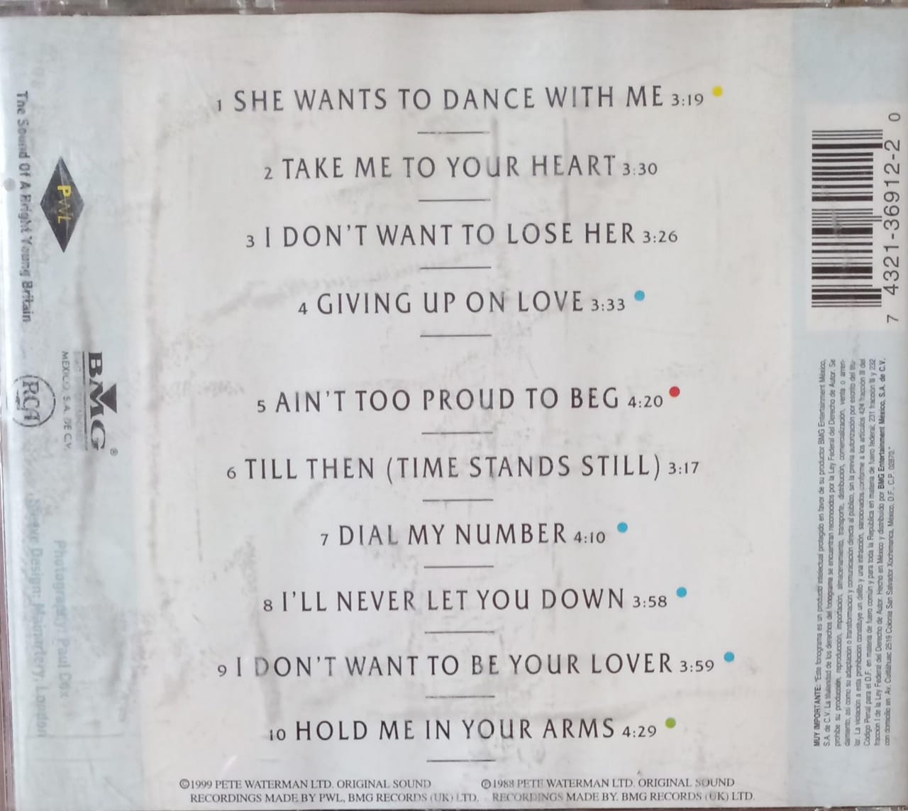 Rick Astley – Hold Me In Your Arms. Cd en buen estado.
