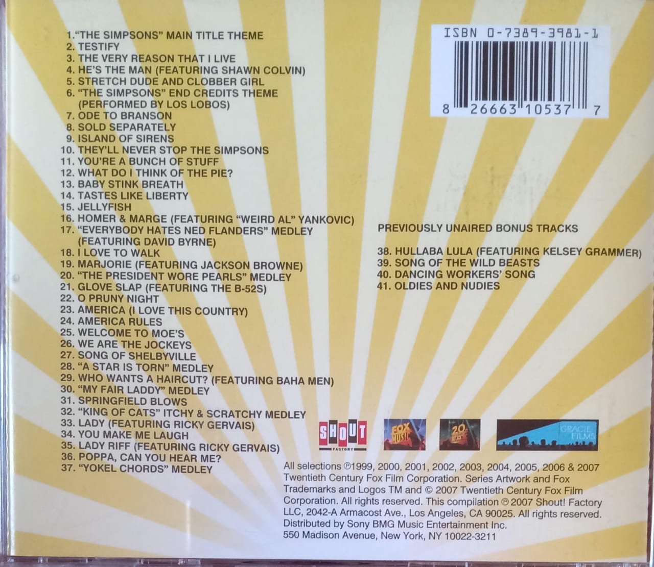 The Simpsons – Testify: A Whole Lot More Original Music from the Television Series.