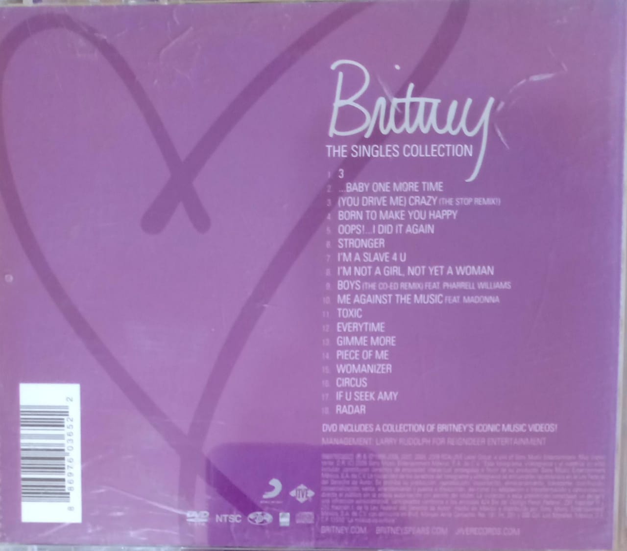 Britney – The Singles Collection. Cd doble.