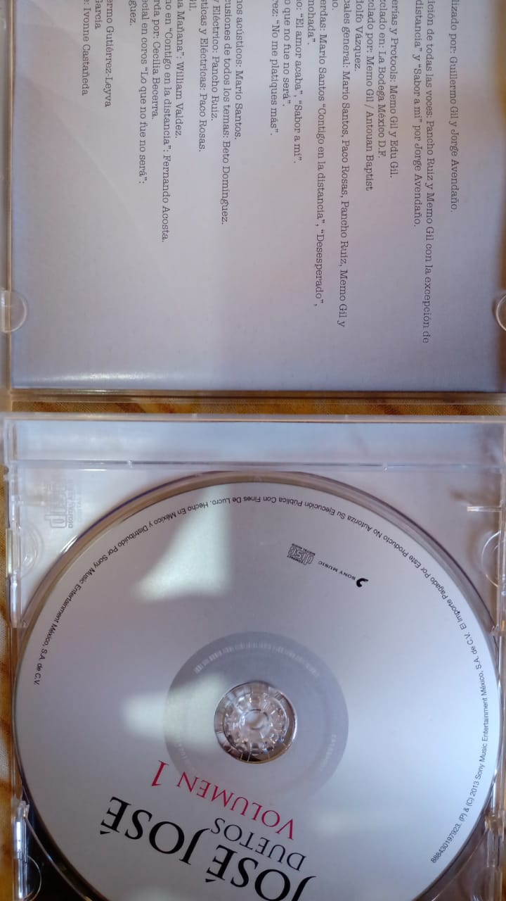 José José – Duetos (Volumen 1). Cd.