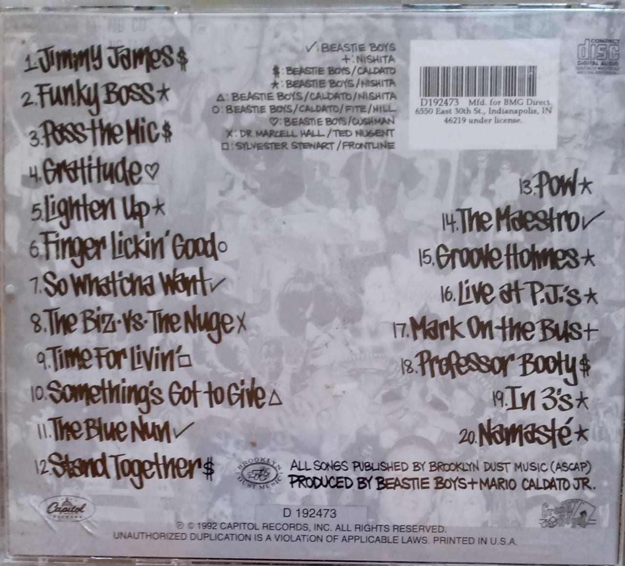 Beastie Boys – Check Your Head (CD Importado).