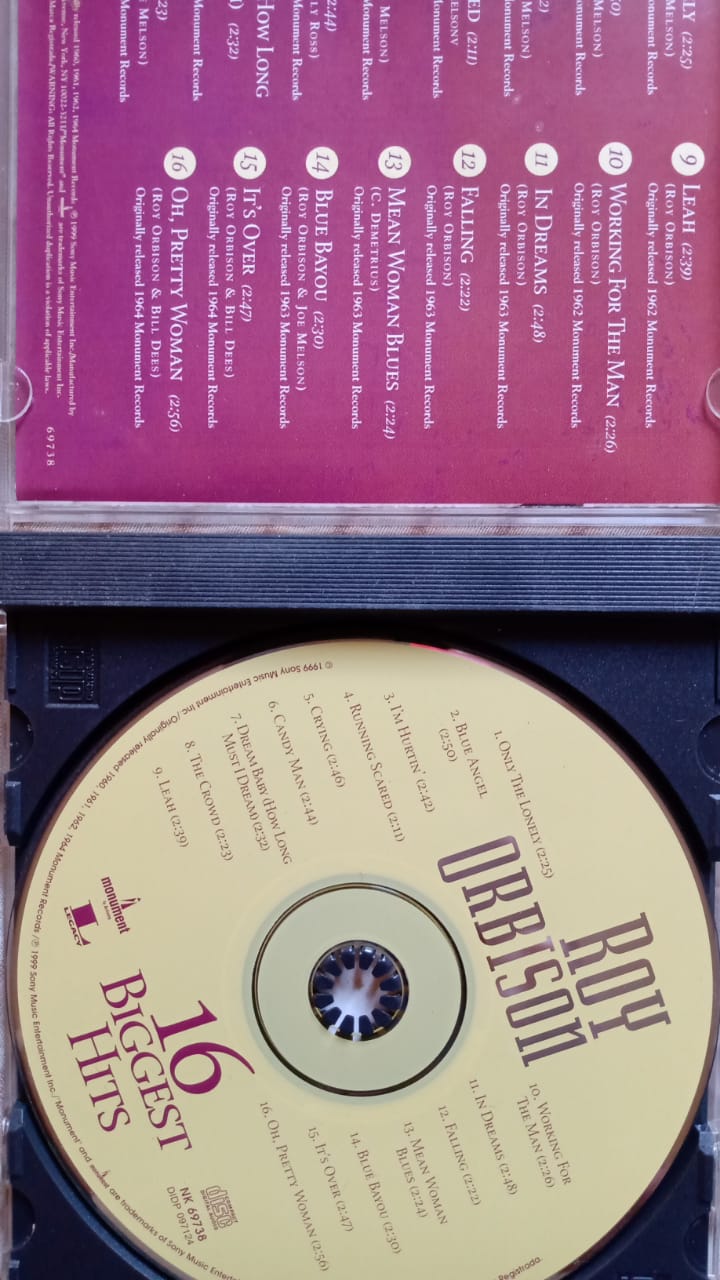 Roy Orbison – 16 Biggest Hits. CD.