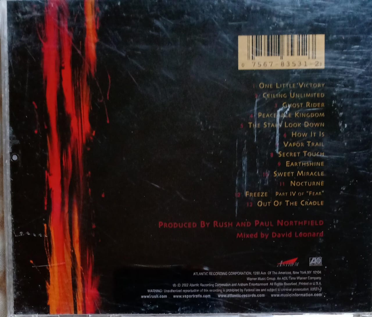 Rush – Vapor Trails (CD Importado).