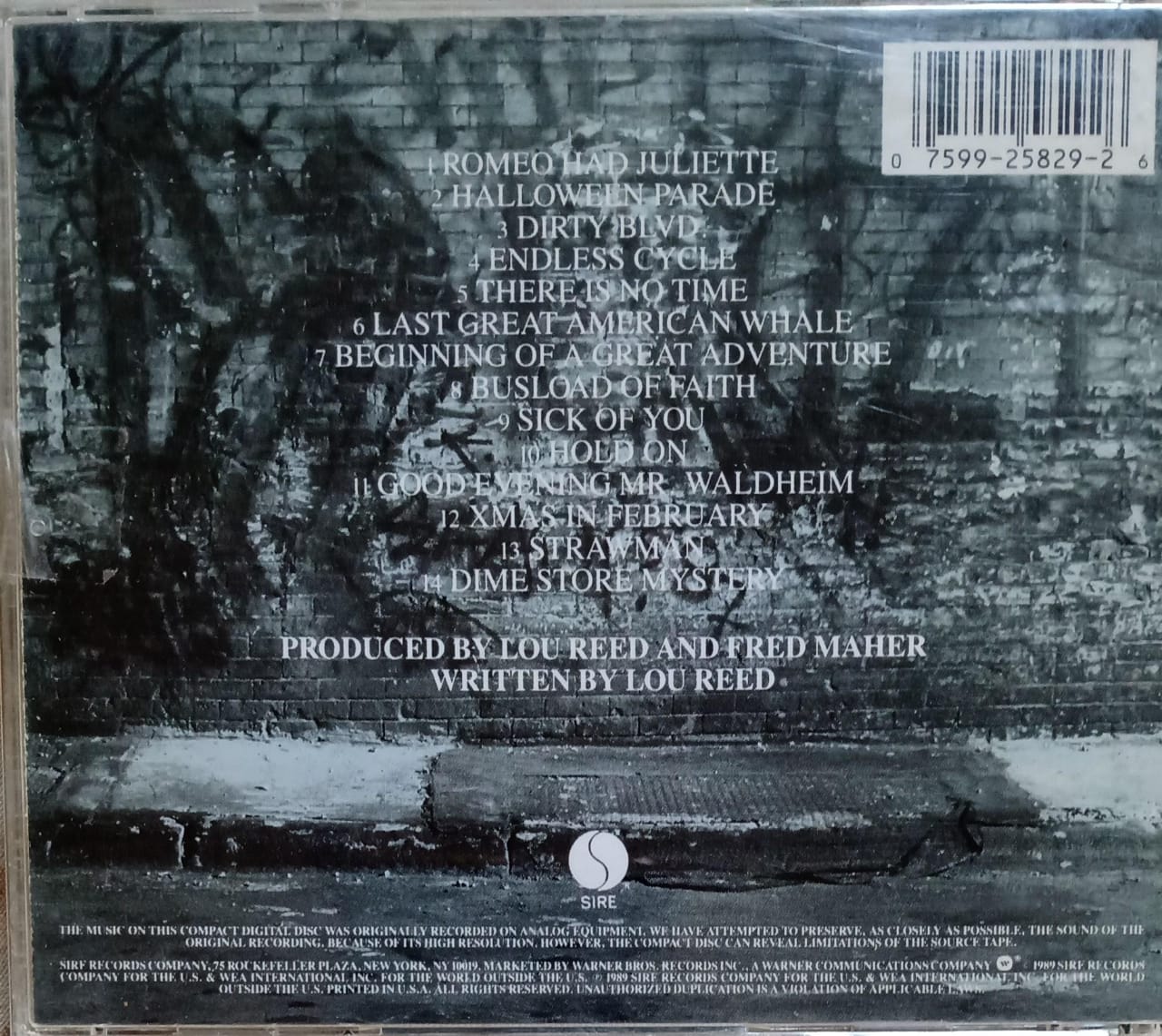 Lou Reed – New York (CD Importado).