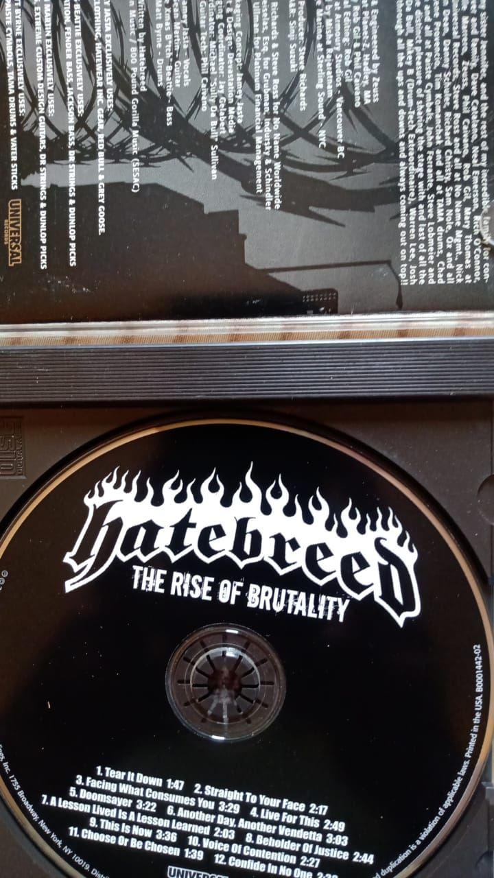 Hatebreed – The Rise of Brutality (CD Importado).
