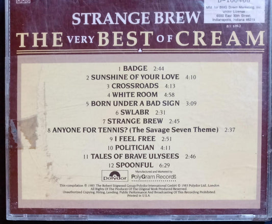 Cream – Strange Brew: The Very Best of Cream (CD Importado).