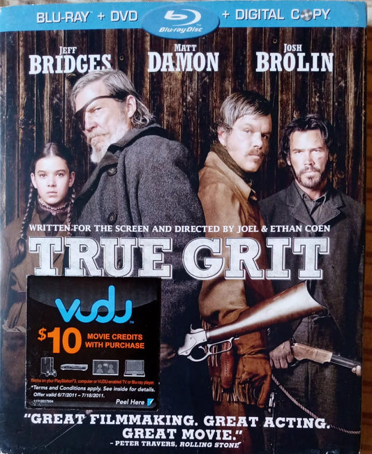 Temple de acero. Título original: True Grit. DVD y Bluray.
