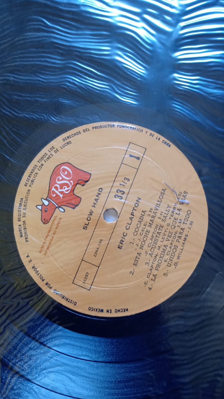 Eric Clapton – Slowhand. Vinilo nacional 1978.