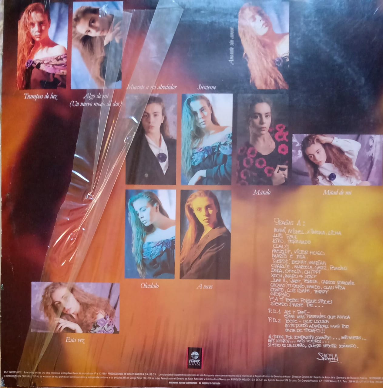 Sasha – Trampas De Luz. Vinilo 1989.