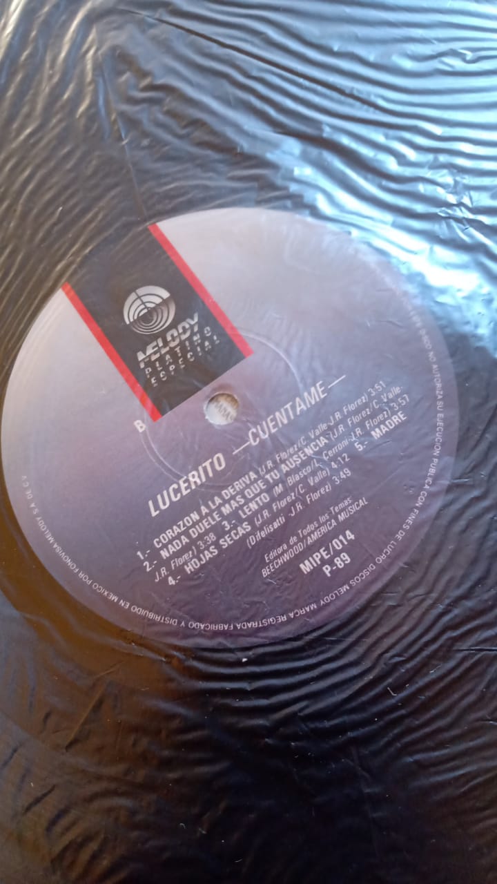 Lucero – Cuéntame. Vinilo 1989.