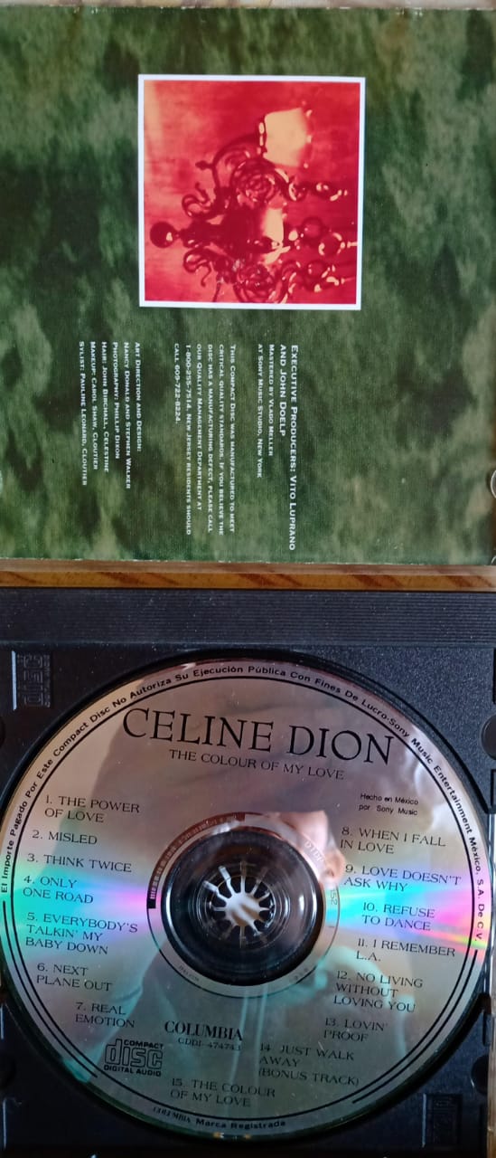 Celine Dion – The Colour Of My Love. Cd.