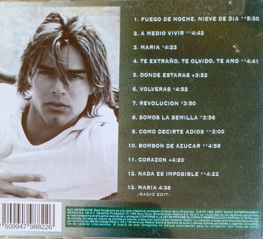 Ricky Martin – A Medio Vivir. Cd.