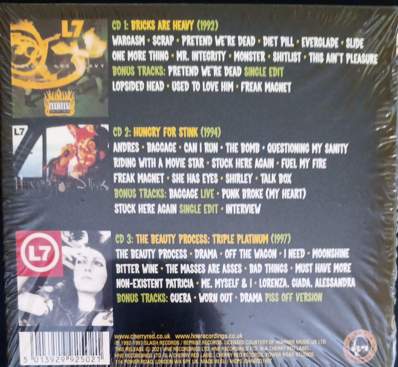 L7 – Wargasm (The Slash Years 1992-1997). Cd triple nuevo.