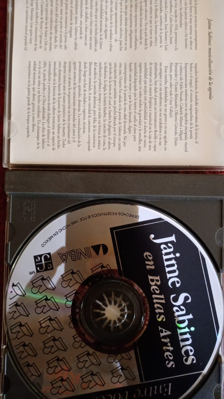 Jaime Sabines – Jaime Sabines En Bellas Artes. Cd.
