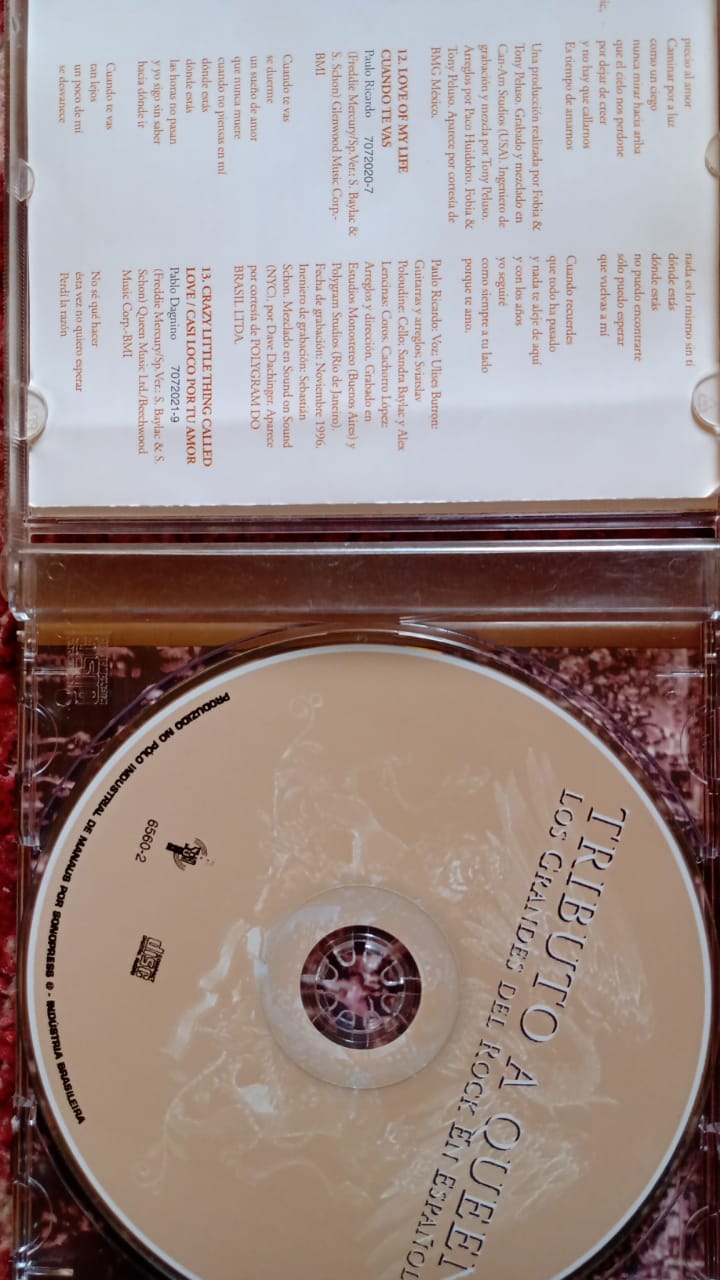 Varios – Tributo A Queen - Los Grandes Del Rock En Español. Cd.
