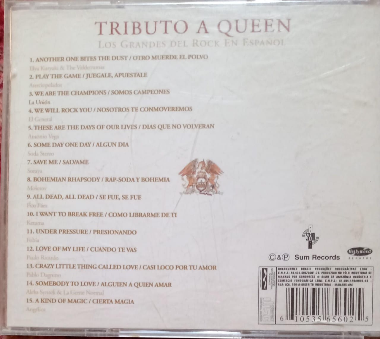 Varios – Tributo A Queen - Los Grandes Del Rock En Español. Cd.