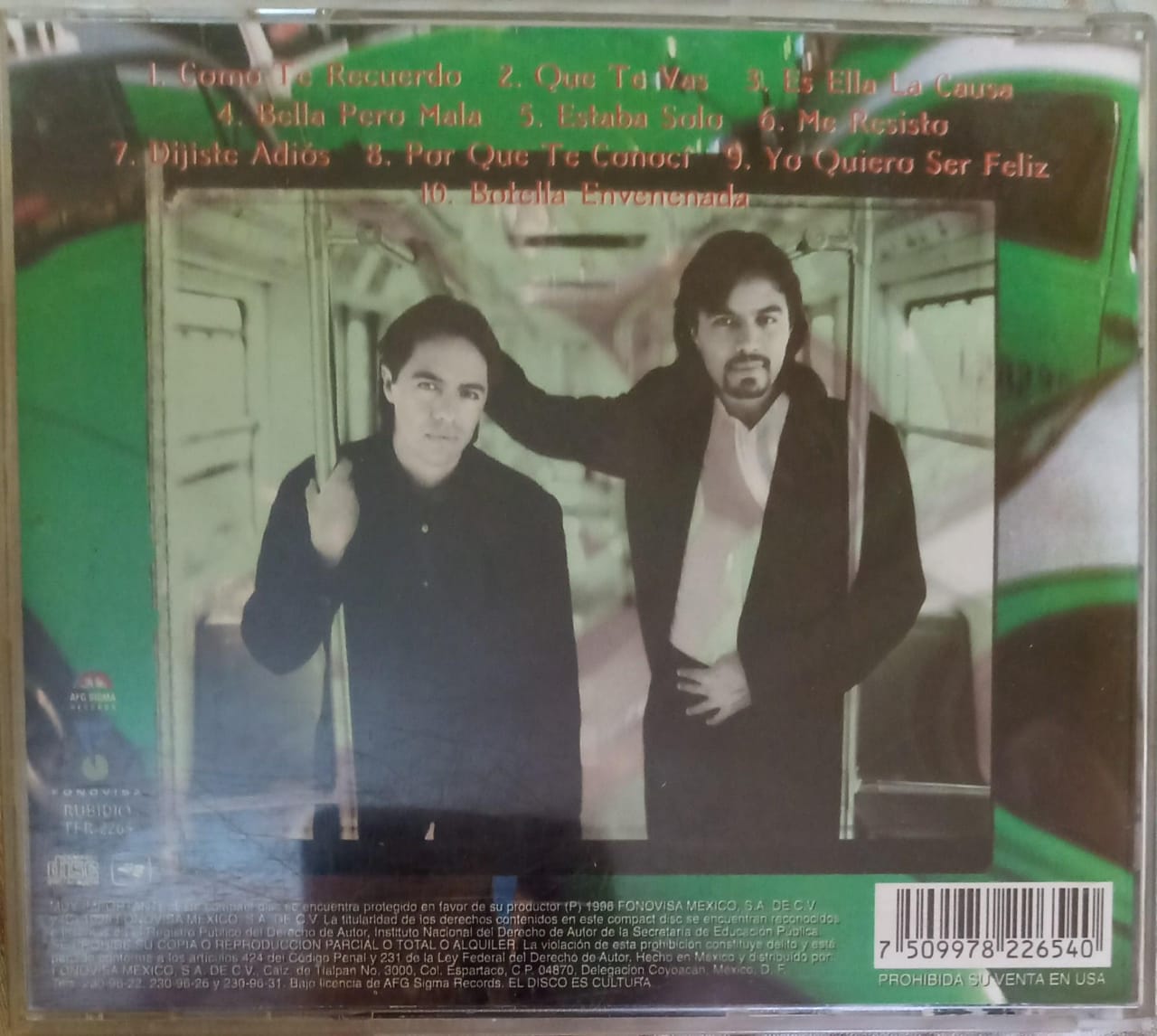 Los Temerarios – Como Te Recuerdo. Cd.