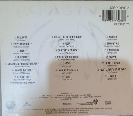 John Lennon – Imagine (OST Soundtrack). Cd.