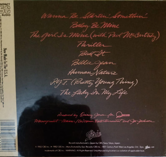 Michael Jackson –&nbsp;Thriller (1982) [Importado]. Cd.