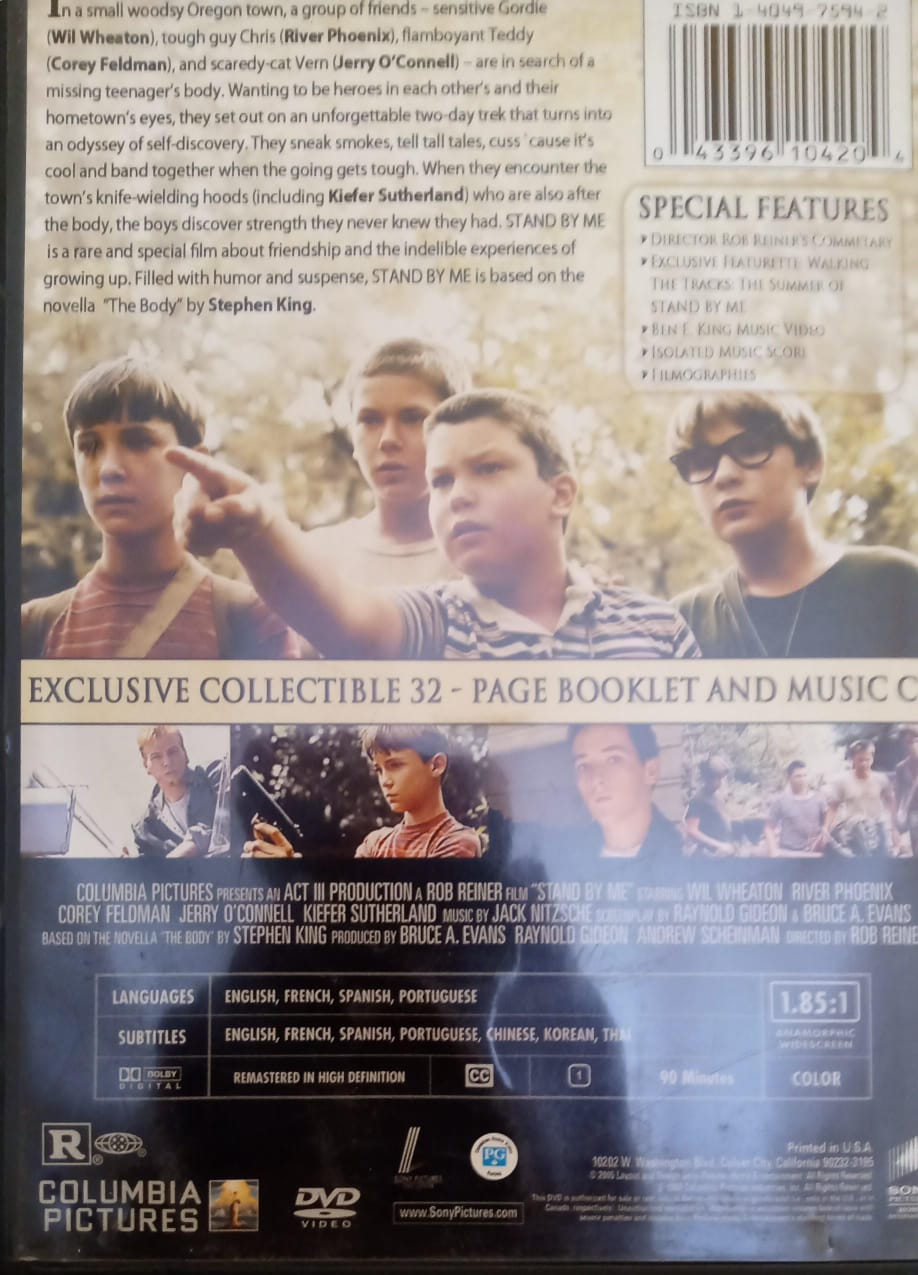 Cuenta conmigo.&nbsp;Título original: Stand by Me. DVD doble.