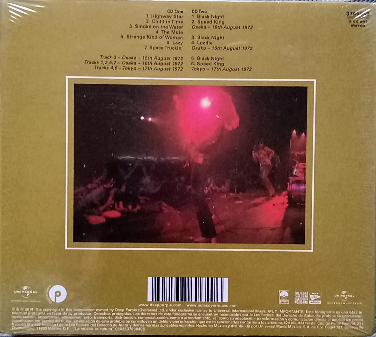 Deep Purple – Made in Japan. Cd doble nuevo.