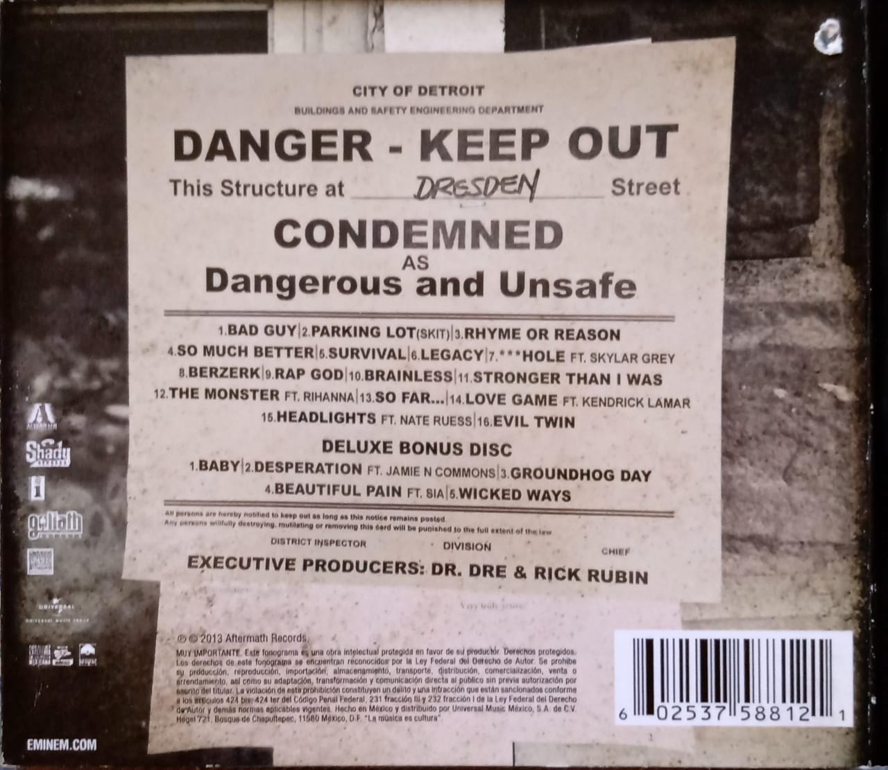 Eminem – The Marshall Mathers LP2. Cd doble.