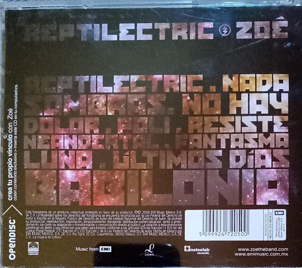 Zoé – Reptilectric. Cd.