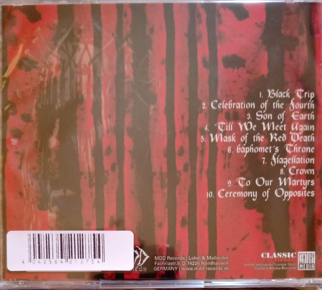 Samael – Ceremony of Opposites. Cd nuevo.
