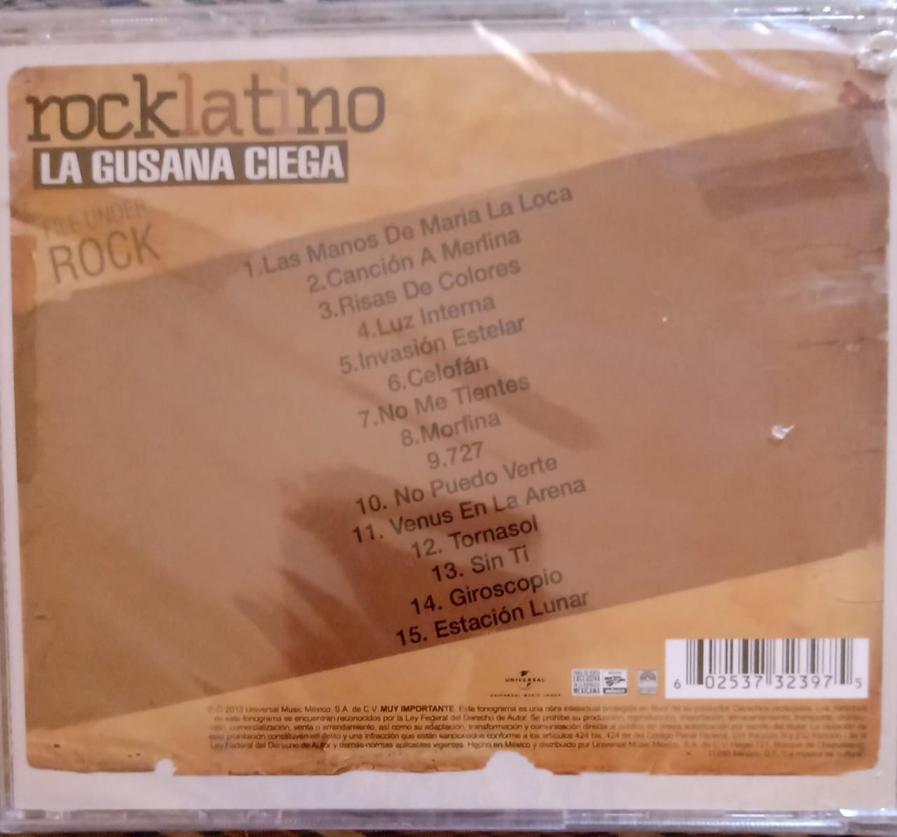 La Gusana Ciega. RockLatino Vívelo!. Cd nuevo.