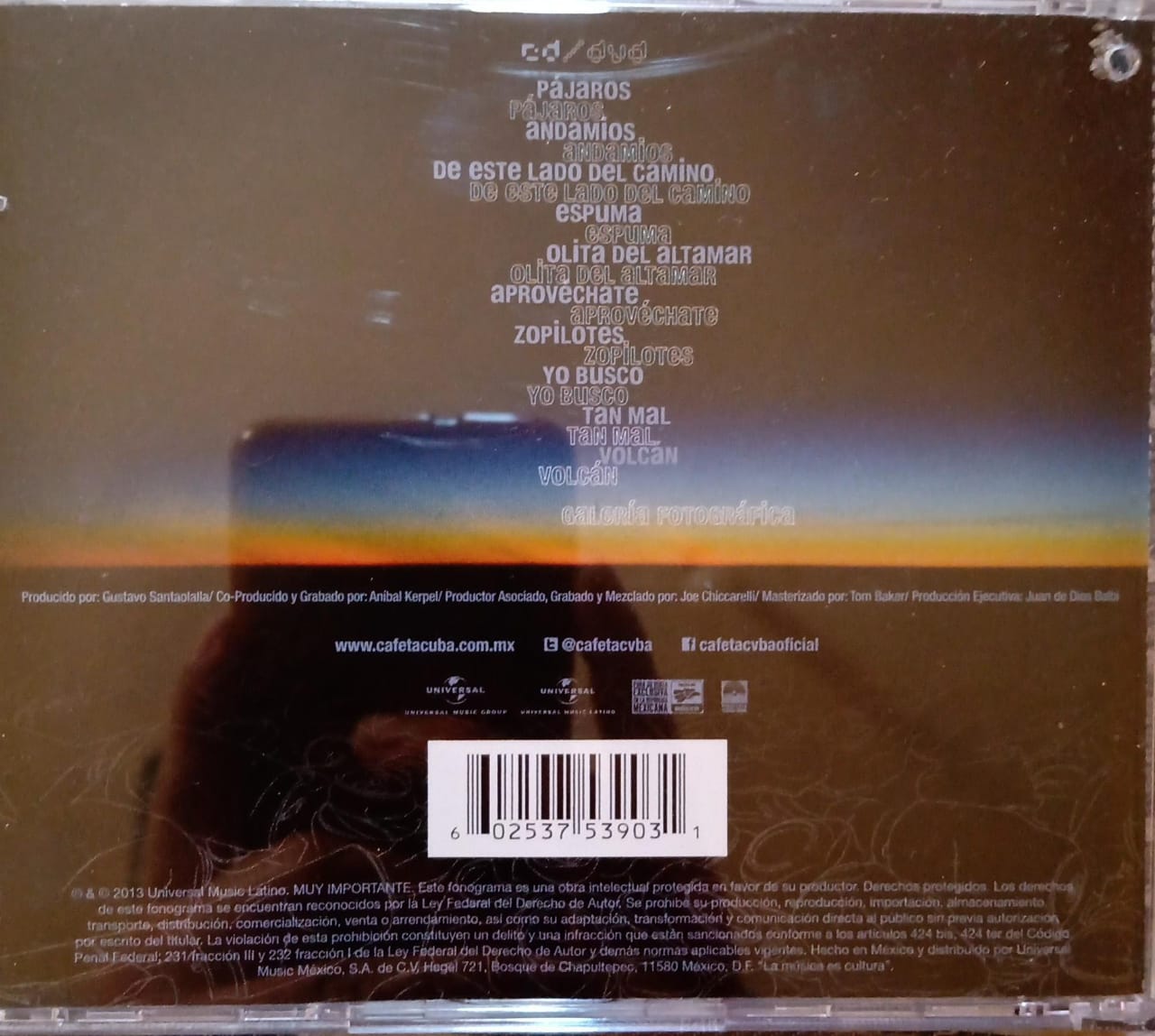 Café Tacvba – El Objeto Antes Llamado Disco. Cd y DVD.