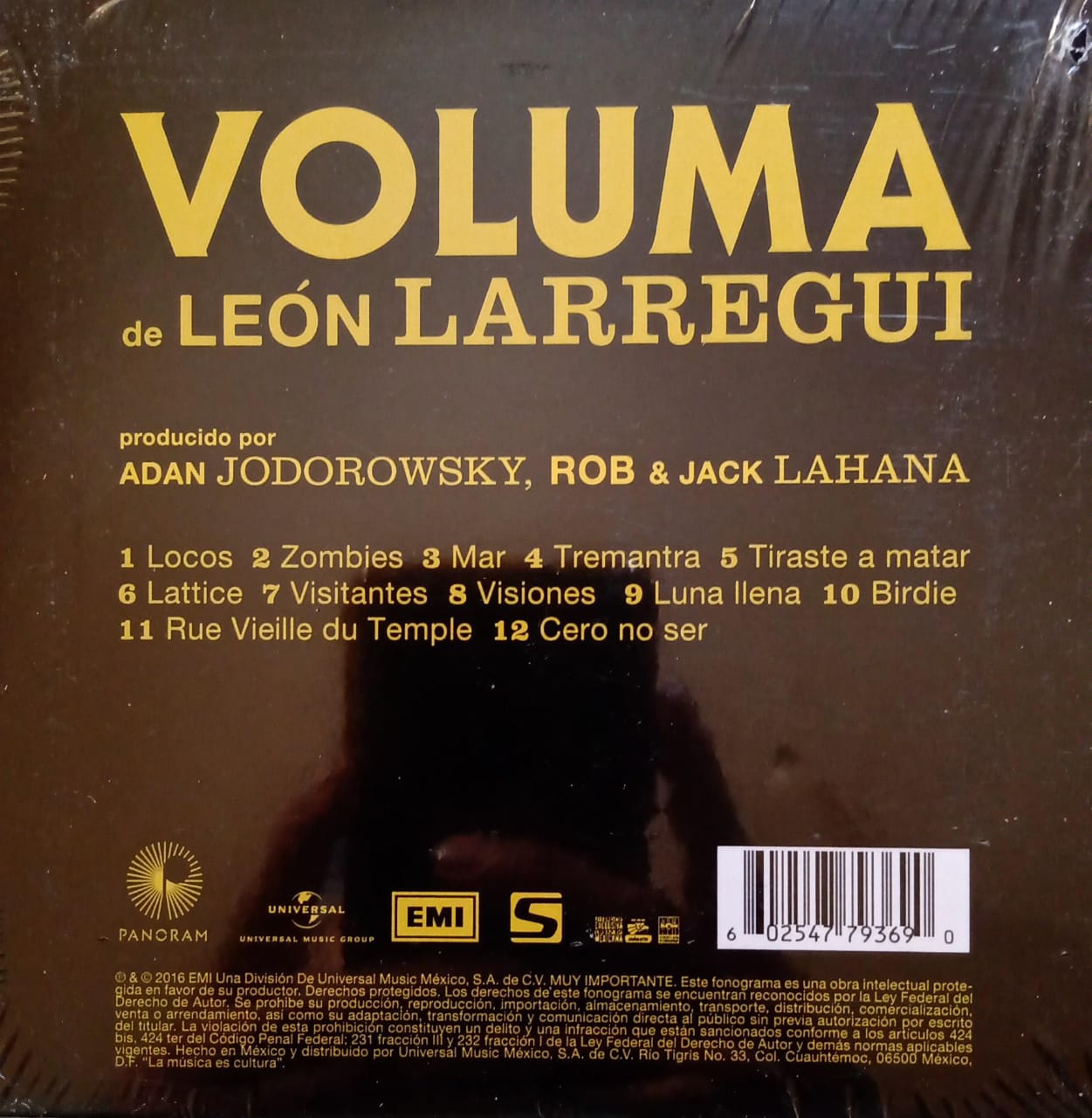 León Larregui – Voluma. Cd neuvo.