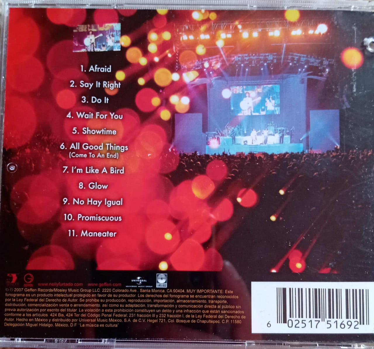 Nelly Furtado – Loose - The Concert. Cd excelente estado.