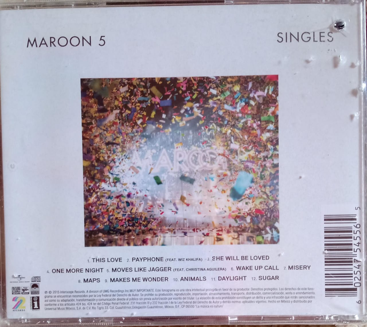 Maroon 5 – Singles. Cd nuevo.