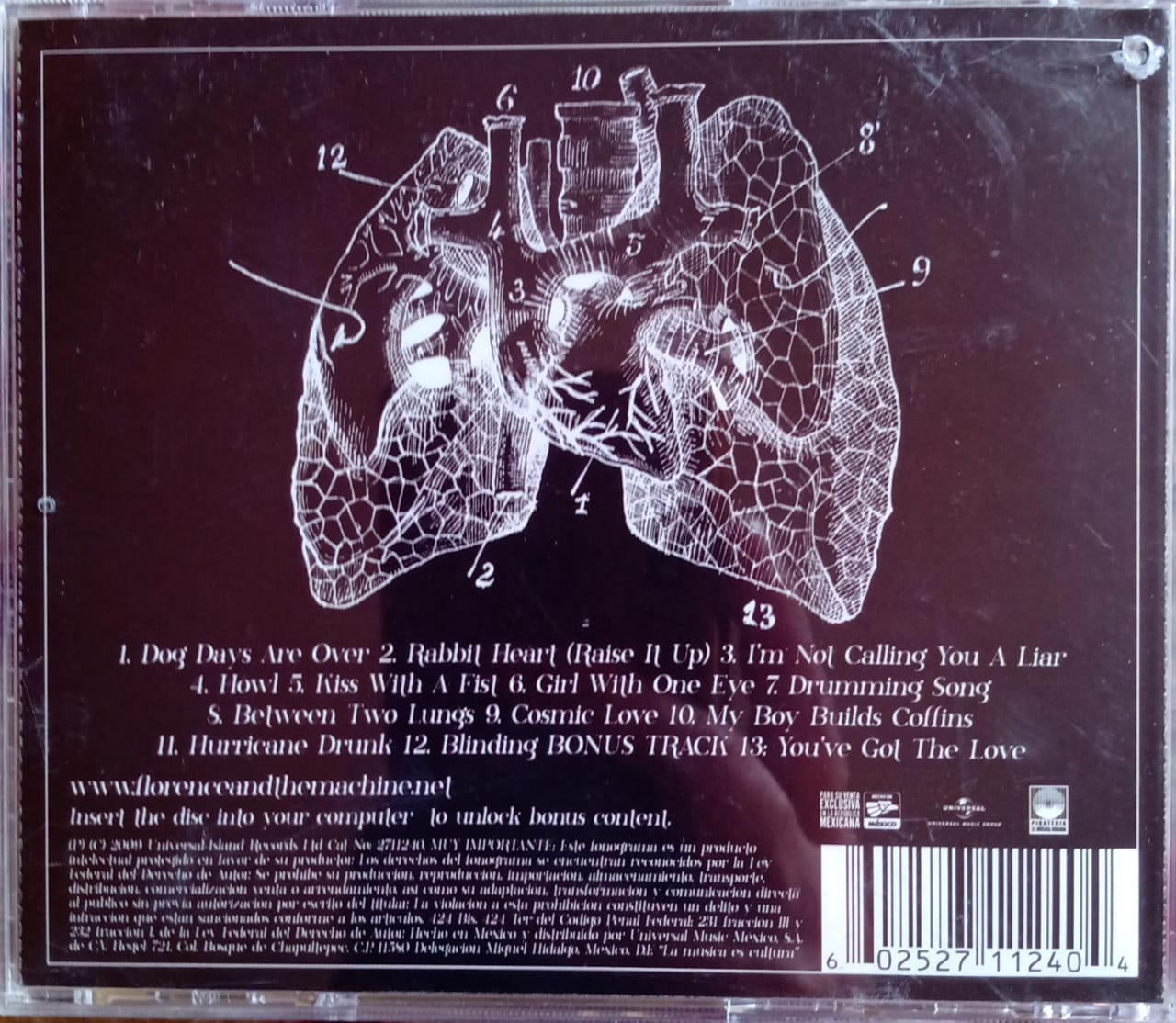 Florence + The Machine – Lungs (CD en excelente estado).