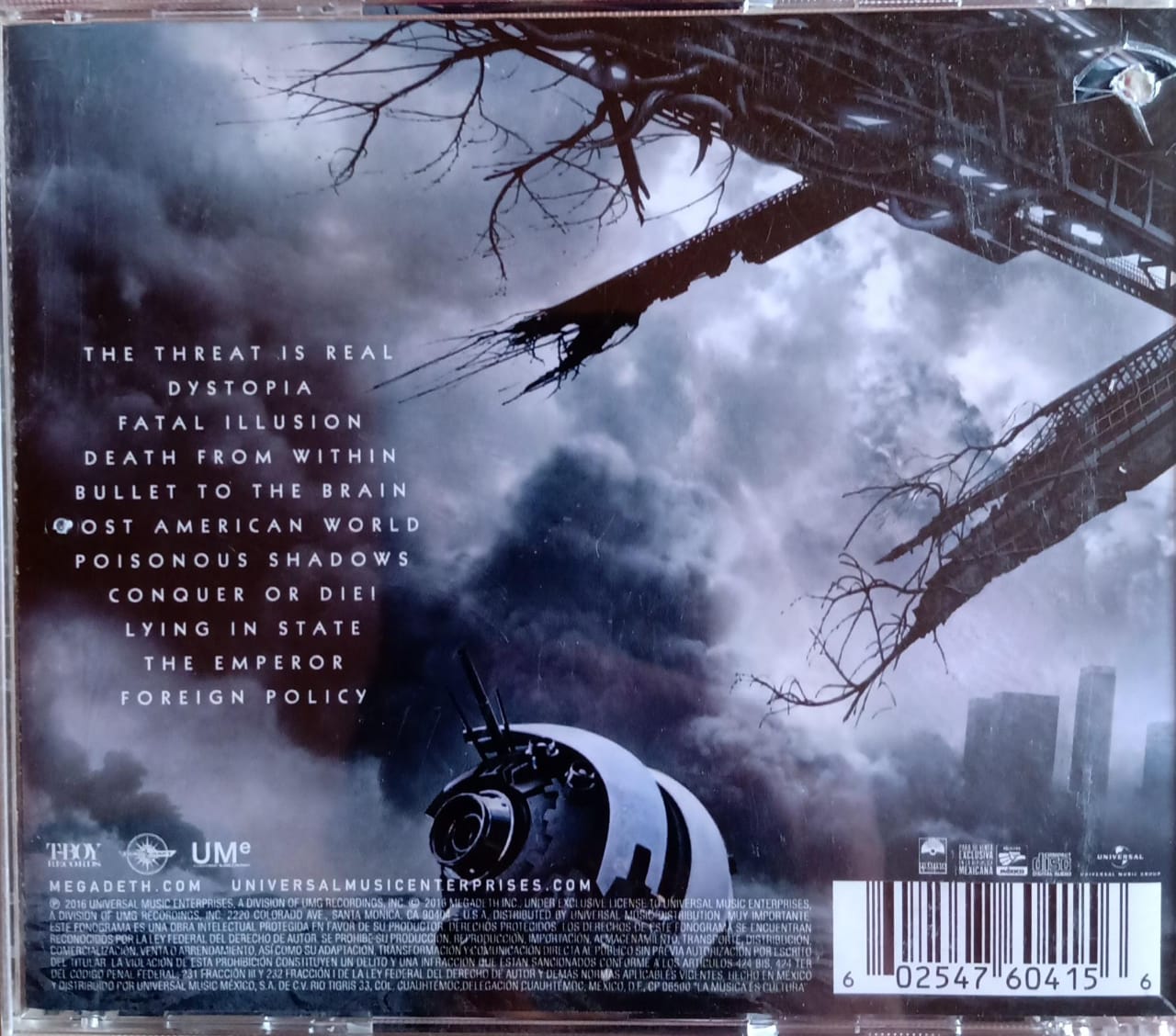 Megadeth – Dystopia (CD en excelente estado).