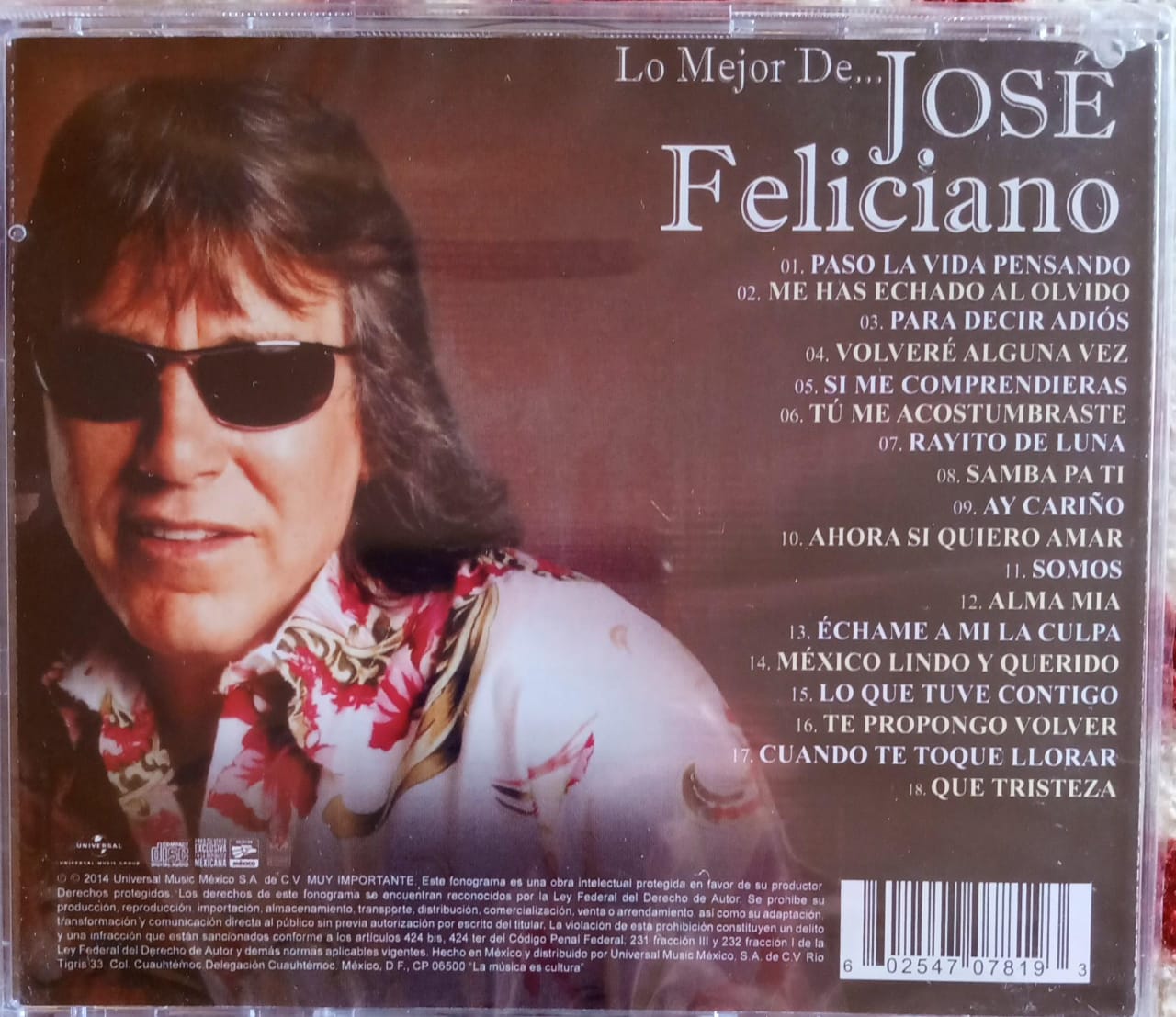 Lo Mejor De... José Feliciano . Cd nuevo.
